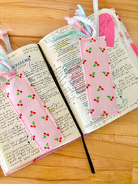 Image 1 of Book Mark Cherries Pink