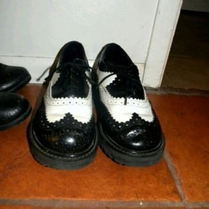 Image of Black and White Low Top Docs