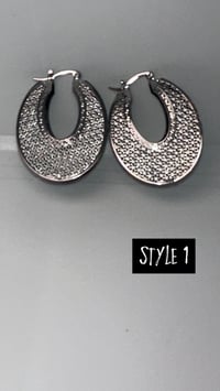Image 1 of Silver Hoops 