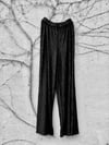 BLACK PLEATED PANTS