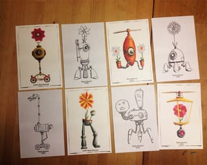 Image of 8-Pack of Wrylon Robotical Postcards