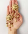 Sun Star Tassel Earrings 