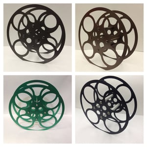 Image of Personalized Color 16mm Film Reel Wine Rack