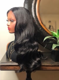 Image 2 of ZOEY | 26" BLACK DEEP T PART BODY WAVE LACE FRONT WIG 