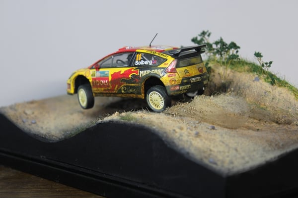 Image of Rally Diorama 1/43 scale Solberg Rally Turkey Citroen C4 Art Piece WRC