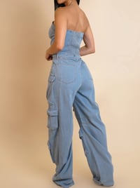 Image 2 of Here We Go Denim Jumpsuit 