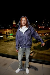 Image 4 of Grey “What Is Love” Colheart Camo Zipper Jacket