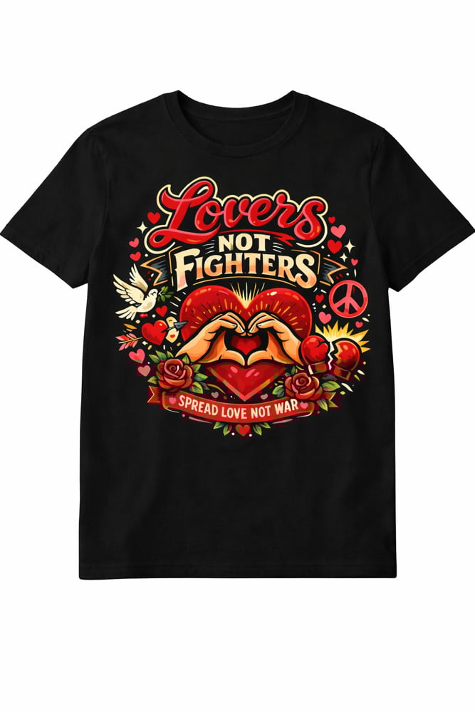 Image of Lovers Not Fighters Spread Love Tee