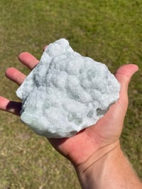 Image 11 of Green Cubic Fluorite On Druzy White Quartz Specimen #2318