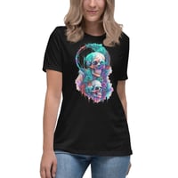 Image 2 of Watercolor skull 1 Women's Relaxed T-Shirt