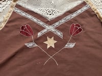 Image 2 of brown with red flowers