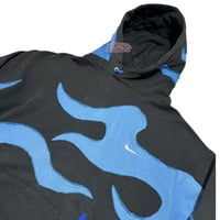 Image 8 of (M-L) Nike HoodieTribal Flame “Bluack" 650