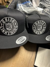 WL-7 All Black snap-back trucker hat new logo