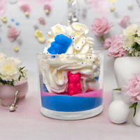 Image 2 of Handmade Unscented Gender Reveal Candle for Girl