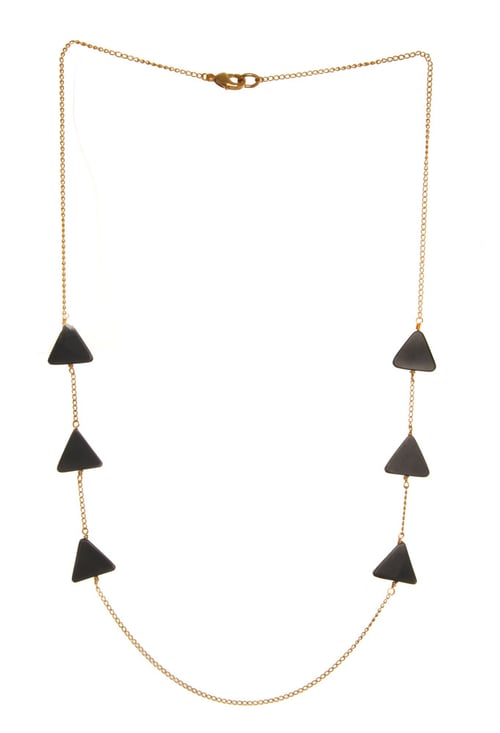 Image of ONYX EQUILATERAL TRIANGLE necklace