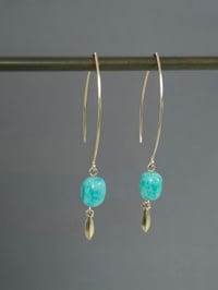 Grandes boucles d’oreilles amazonite or