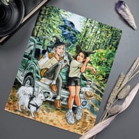Image 1 of Journey Witches Signed Watercolor Print 