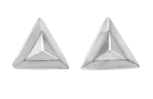 Image of FACETED TRIANGLE stud earrings