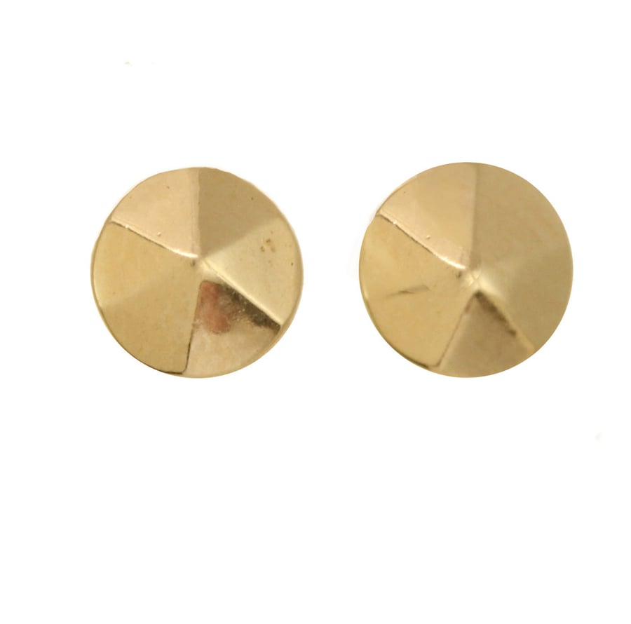 Image of FACETED ROUNDEL stud earrings