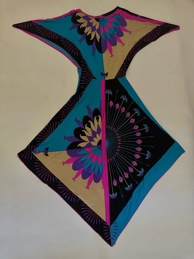 late 60s italian silk jersey hankie hem dress pucci saks fifth avenue