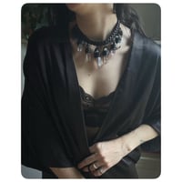 Image 1 of The Empress Necklace - Vera Cruz Crystals and Kodiak Black Leather