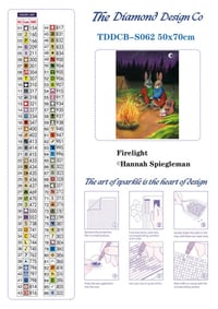 Image 4 of Firelight Full Size Diamond Painting by Hannah Spiegleman 