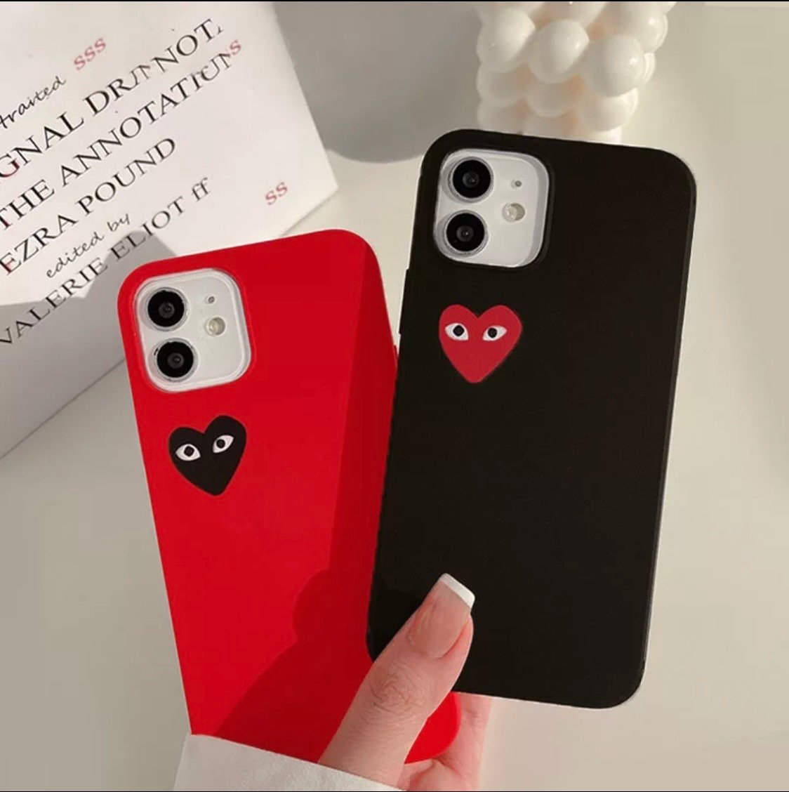 Garcons Iphone Cdg Case Heart Eyes Comme De Garcons Case AceCasesUK