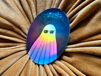 Image 2 of "Self-Portrait (do you ever feel like a ghost of yourself?)" Sticker