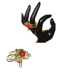 Image 1 of Carnelian Eye of Ra ring