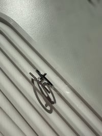 Image 8 of Cross double ring 十字双层锆石银色戒指