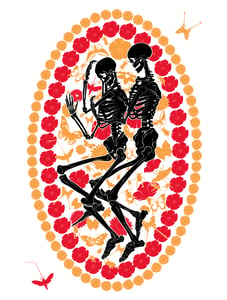 Image of Skeletons Spooning 