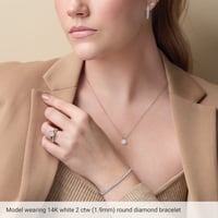 Image 4 of 7 1/4” Lab Diamond Tennis Bracelet