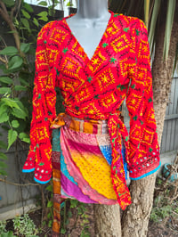 Image 1 of Embroidered Stevie -Pillar box Red