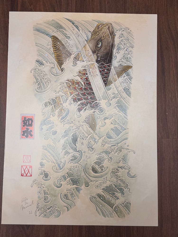 Image of WIDO DE MARVAL “Koi backpiece”