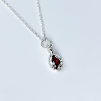 Image 1 of Garnet Drop Necklace 