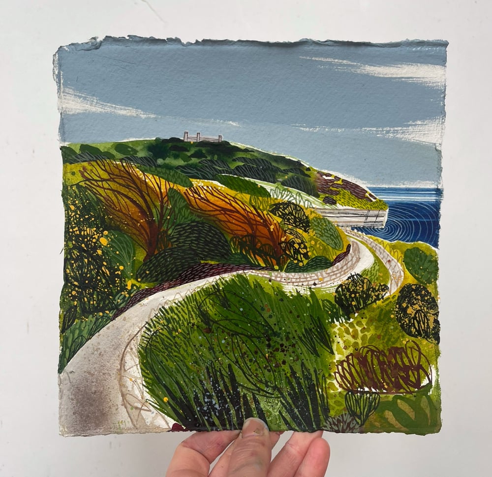 ‘Overlooking Durlston Castle’ Giclée print