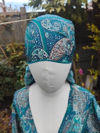 Image 23 of Pefkos co ord sarong set Turquoise tassels 