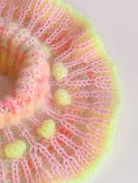 Image 6 of Sofie and Iris Pale Pink, Pastel Green, Neon Coral and Pale Neon Pink Mohair Collar