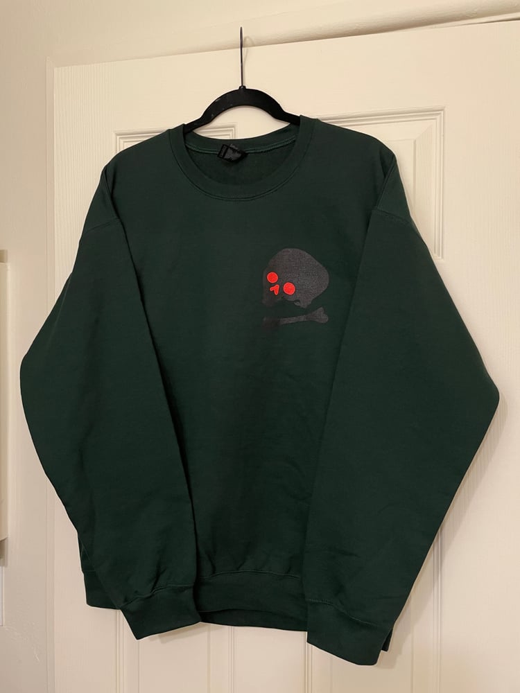 Image of Skull Crewneck-Green