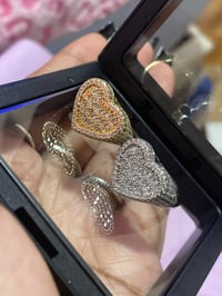Image 2 of zirconia heart ring