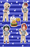 UA Burger Boys Sticker Sheet