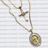 VIRGENCITA DOUBLE CHAIN NECKLACE 