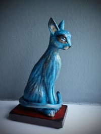 Image 4 of 'Mothlight' Paperclay Cat Sculpture