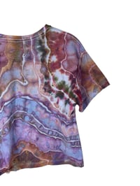 Image 2 of XS Crop Tee in Warm Geode Ice Dye