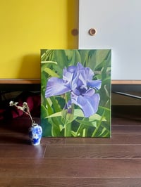 Image 1 of Purple Iris, Oil on Canva