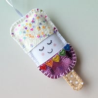 Image 1 of Rainbow Valentine Keyring or Hanging Decoration