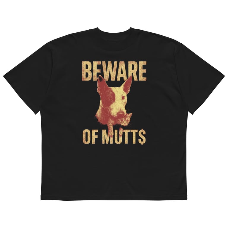 Beware of mutt$ organic high neck t-shirt Image 2