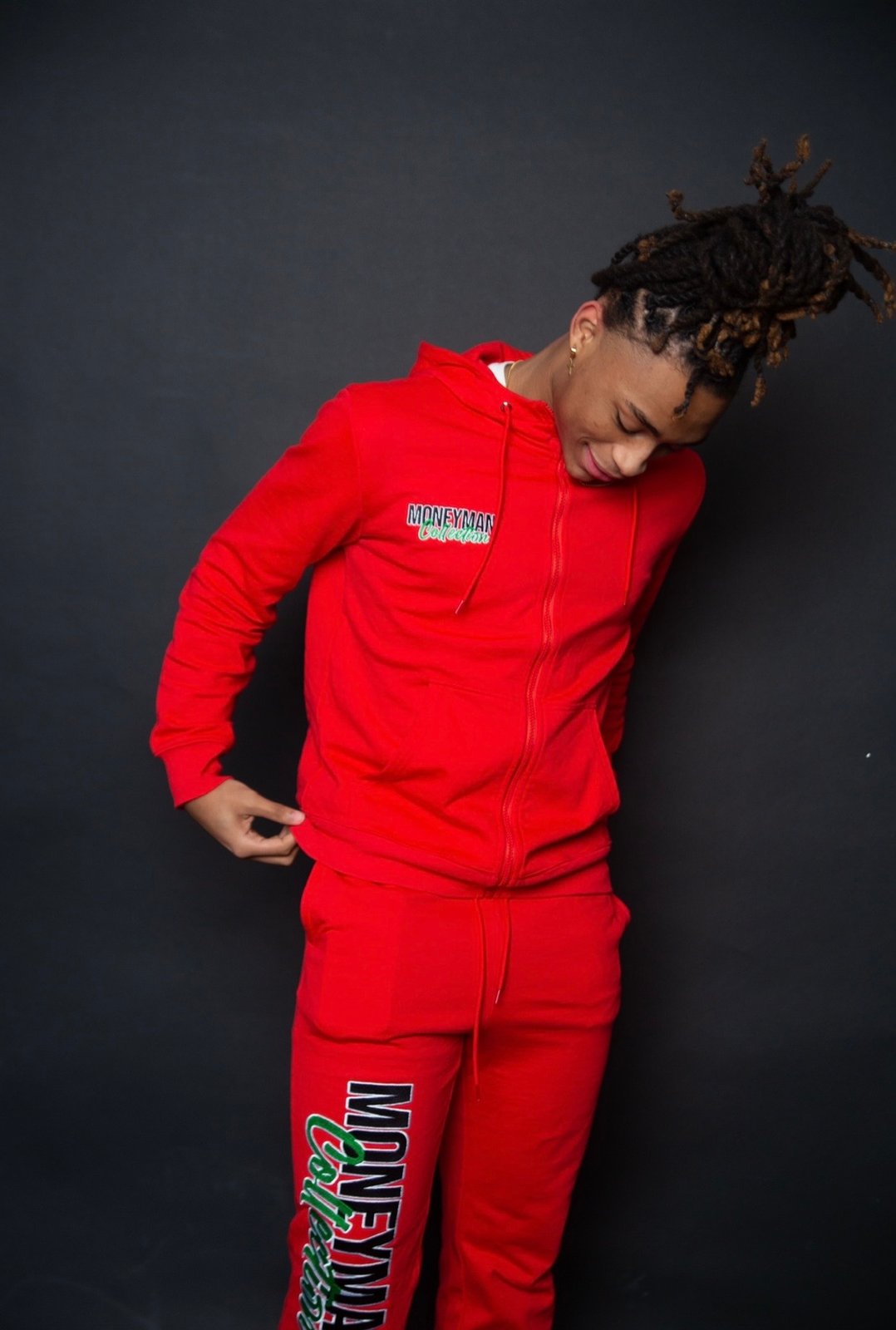 Red cheap money tracksuit