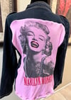 Vintage Blue Denim Jean Jacket Marilyn Monroe - Medium