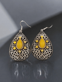 Earrings - silver, yellow